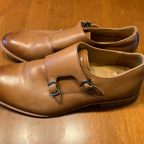 Warfield & Grand "James" Brown Leather Double Monk Strap Slip On Men's 10-M NICE - Picture 3 of 13